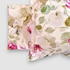 Copripiumini Matrimoniali MIRABELLO Limoges Rosa Beige Percalle 