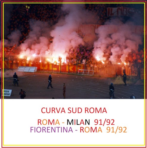 Tifo curva sud roma anni - sud,