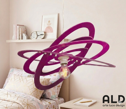 Lampadario sospensione viola - lampadario,