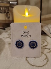 Orecchini donna Ave Maria blu