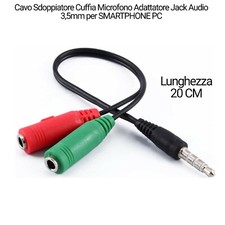 Cavo Sdoppiatore Cuffia