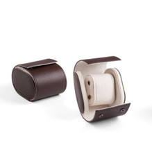 Custodia orologi astucci orologi tessuto saffiano bordeaux, microfibra 10x8x7 cm