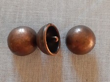 N. 129  LOTTO N. 3 BOTTONI  DIAMETRO CM. 2,40 COLORE BRONZO VINTAGE