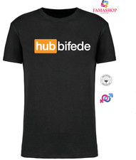 MAGLIETTA T-SHIRT NERA HUB BIFEDE DIVERTENTE IDEA REGALO UNISEX