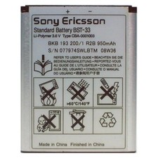 Batteria Originale Sony Ericsson Bst-33 950 Mah W300i W610i W660i W705i W850i