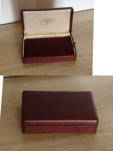 60s longines red watch box - longines,
