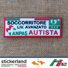 Toppa Patch ANPAS - DAE - Soccorritore - Autista con velcro maschio femmina