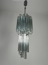 Lampadario Mid-century in vetro di Murano attribuito a Venini, anni '50