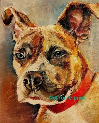 Ritratto cane dipinto ad - ritratto, di