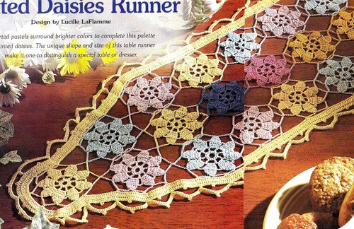Runner margherite dipinte