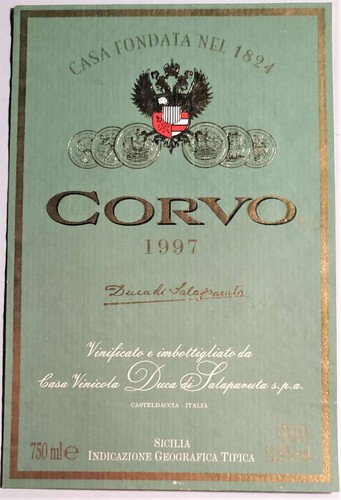 Etichetta vino italia - etichetta, corvo