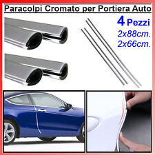Salvaporta Paracolpi Cromato Protezione Portiera Auto Adesivo Profilo a U Gomma