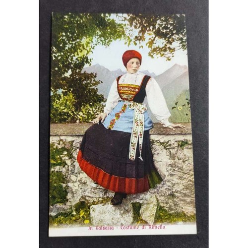 Cartolina costume rimella - cartolina,