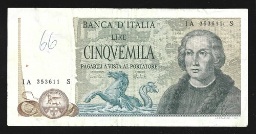 World paper money italy 5000 - -,