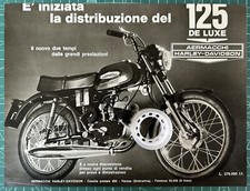 Rara Pubblicità Moto AERMACCHI HARLEY-DAVIDSON 125 De Luxe 1972