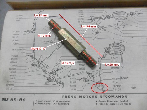 Perno per leva rinvio - per,