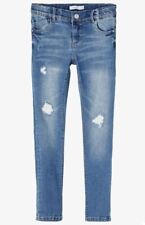 Jeans Name It Bambina, Jeans Pantaloni Skinny Ragazza Pizzo XXS TG. 146, 10anni