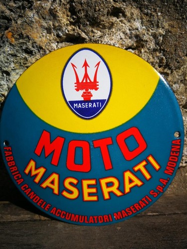 Plaque émaillée moto - plaque,