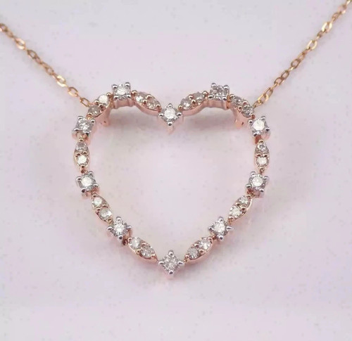 Ciondolo cuore diamante taglio
