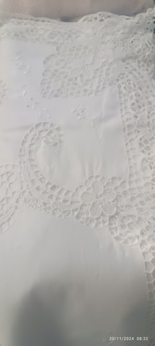 Coperta misto lino ricami - misto,