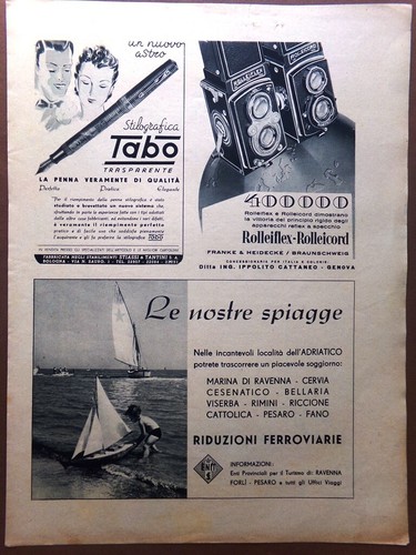 Pubblicità del 1941 - , spiagge