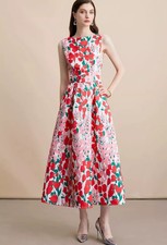 Vestito Floreale Senza Maniche