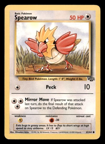 Pokemon spearow jungle - 62/64,