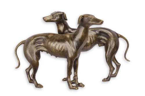 Coppia figurine levriero - di,