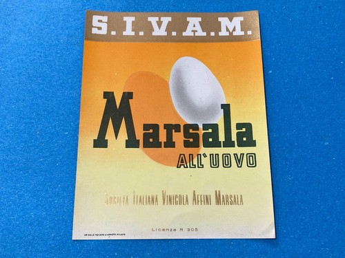Etichetta marsala all - marsala, all'uovo