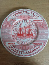 LAZZARONI PIATTO PUBBLICITARIO AMARETTI DI SARONNO CERAMICA ESTE - ITALY