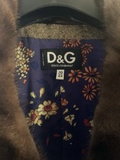 Giacca Dolce e Gabbana vintage come nuova Con Collo In Visone
