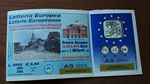 Biglietto lotteria europea - biglietto,