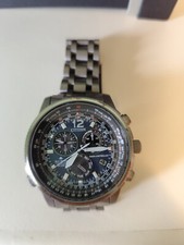 Citizen Orologio uomo Radiocontrollato Crono Pilot CB5860-80L Acciaio 45mm