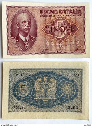 Italy lire 1940 28 - 5,