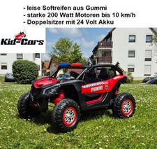 Auto per Bambini Elettrica Buggy 24V Auto Polizia 2 Posti Jeep 200 Watt Motori SUV