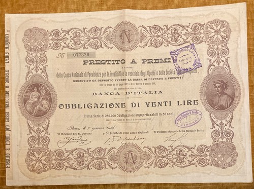 Obbligazione storica lire - storica,