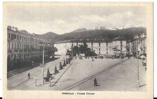 Cartolina pinerolo piazza - cartolina,