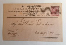 Cartolina Pubblicitaria Biancheria Corredi Sposa e Neonati Roma Malaspina 1916c1