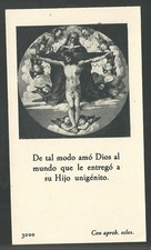Estampa antigua de la Santissima Trinidad andachtsbild santino holy card santini