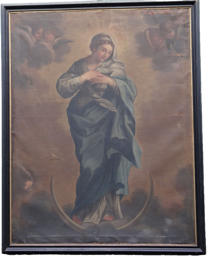 Dipinto olio tela madonna - tela,