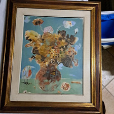 ANTONIO POSSENTI 50x40 dipinto a olio su tela anni settanta fiori