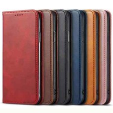 Custodia Cover a Libro Ecopelle per iPhone 15 14 13 12 11 chiusura magnetica