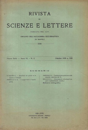 Rivista scienze lettere - rivista, di