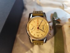 Sea-Gull 1963 Chronograph Red Star Reissue, LUME, Vetro zaffiro, ST19.