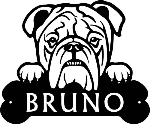 Insegna testa bulldog - insegna, di