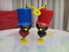 Rarissimo in plastica CALIMERO e PRISCILLA Moplast anni 70 Alto 8,5 cm da collez