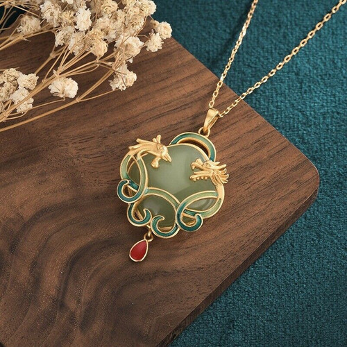 Collana vintage giada hetian - giada,