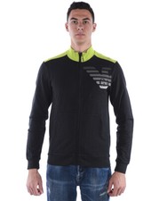 Felpa Emporio Armani Ea7 Sweatshirt Hoodie Cotone Uomo Nero 6GPM14 PJ05Z 1200