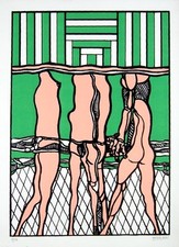 FABBRI Agenore, Senza titolo. Litografia a colori. Cm 34x24