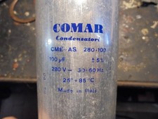 Condensatore 100 mf 280v avviamento motori trasformazione trifase / monofase